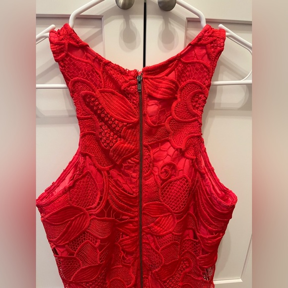 Lovers + Friends coral red caspian shift dress - Picture 4 of 7